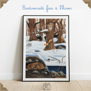 Affiche décorative d'un hiver plein de vie
