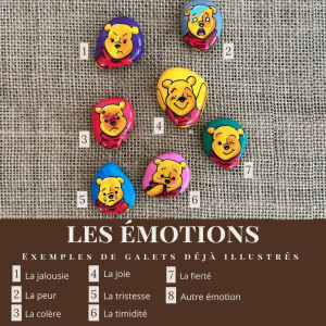 Galets personnalisés sur le thème des émotions