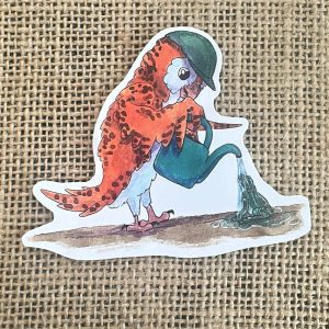 sticker grenouille et arrosoir