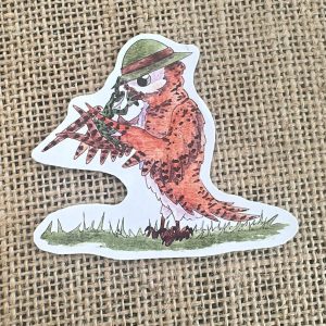 sticker mignon chouette et grenouille