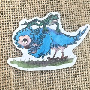 Sticker saute grenouille